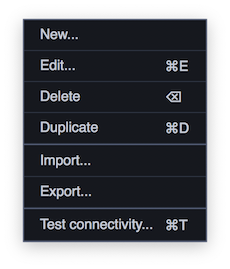 location context menu