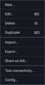 location context menu