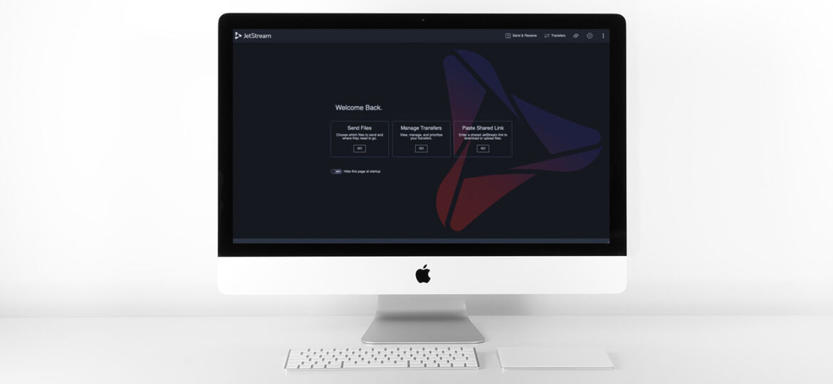 iMac desktop computer with JetStream API File Transfer